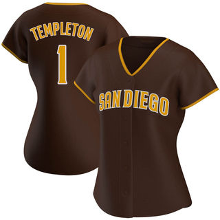 Replica Garry Templeton Women's San Diego Padres Road Jersey - Brown