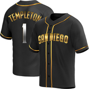 Replica Garry Templeton Youth San Diego Padres Alternate Jersey - Black Golden
