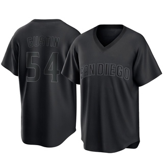 Replica Harry Gustin Men's San Diego Padres Pitch Fashion Jersey - Black