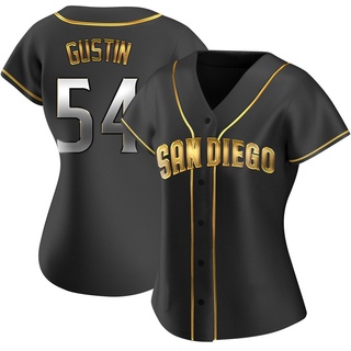 Replica Harry Gustin Women's San Diego Padres Alternate Jersey - Black Golden