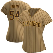 Replica Harry Gustin Women's San Diego Padres Alternate Jersey - Tan/Brown