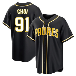 Replica Ji Man Choi Men's San Diego Padres Fashion Out Jersey - Black