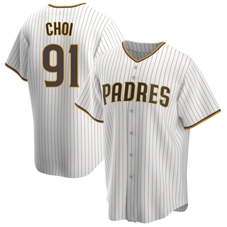 Replica Ji Man Choi Men's San Diego Padres Home Jersey - White/Brown