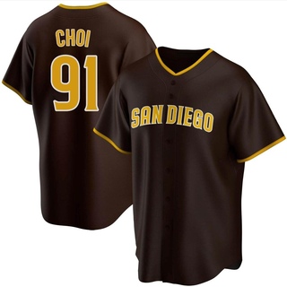Replica Ji Man Choi Youth San Diego Padres Road Jersey - Brown