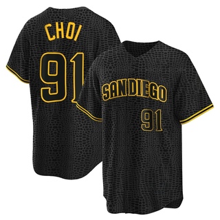 Replica Ji Man Choi Youth San Diego Padres Snake Skin City Jersey - Black