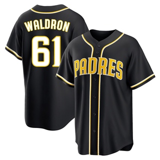 Replica Matt Waldron Men's San Diego Padres Fashion Out Jersey - Black