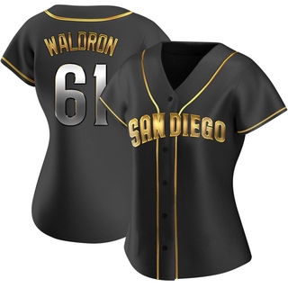 Replica Matt Waldron Women's San Diego Padres Alternate Jersey - Black Golden