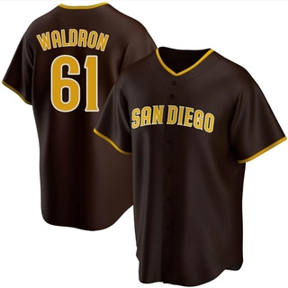 Replica Matt Waldron Youth San Diego Padres Road Jersey - Brown