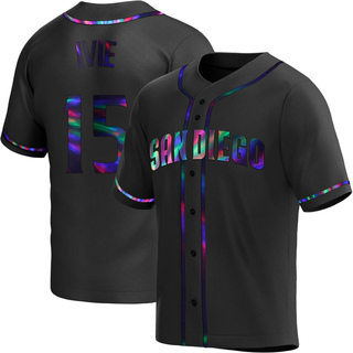 Replica Mike Ivie Men's San Diego Padres Alternate Jersey - Black Holographic