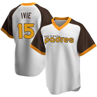 Replica Mike Ivie Men's San Diego Padres Home Cooperstown Collection Jersey - White