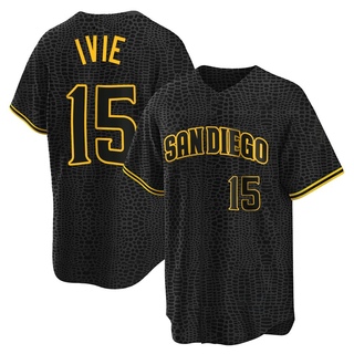 Replica Mike Ivie Men's San Diego Padres Snake Skin City Jersey - Black