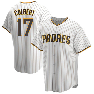 Replica Nate Colbert Youth San Diego Padres Home Jersey - White/Brown
