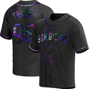 Replica Randy Vasquez Men's San Diego Padres Alternate Jersey - Black Holographic