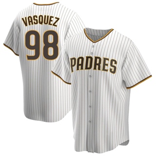 Replica Randy Vasquez Men's San Diego Padres Home Jersey - White/Brown