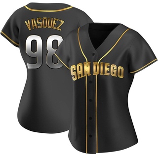 Replica Randy Vasquez Women's San Diego Padres Alternate Jersey - Black Golden