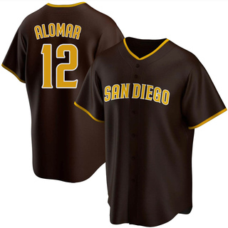 Replica Roberto Alomar Men's San Diego Padres Road Jersey - Brown