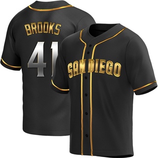 Replica Trenton Brooks Youth San Diego Padres Alternate Jersey - Black Golden