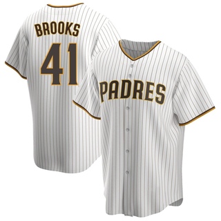 Replica Trenton Brooks Youth San Diego Padres Home Jersey - White/Brown