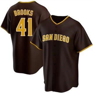 Replica Trenton Brooks Youth San Diego Padres Road Jersey - Brown